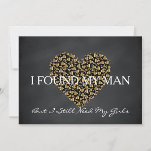 Gold glitter heart Will you be my bridesmaid Invitation