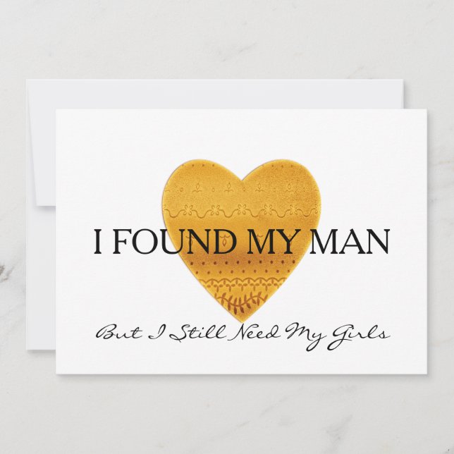 Gold glitter heart Will you be my bridesmaid Invitation (Front)
