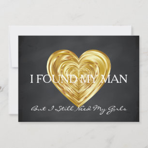 Gold glitter heart Will you be my bridesmaid Invitation