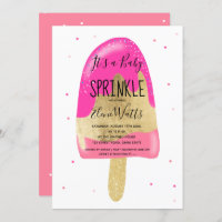Gold glitter ice cream pastel baby sprinkle shower