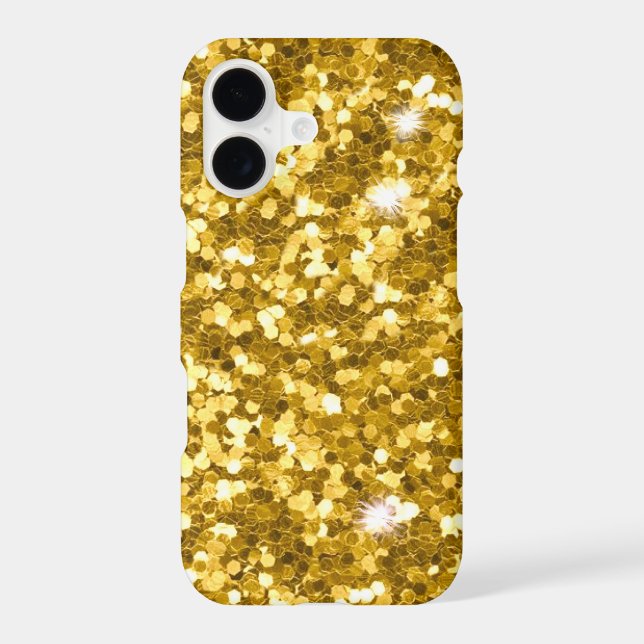 Gold Glitter iPhone X/8/7 Plus Barely There Case (Back)