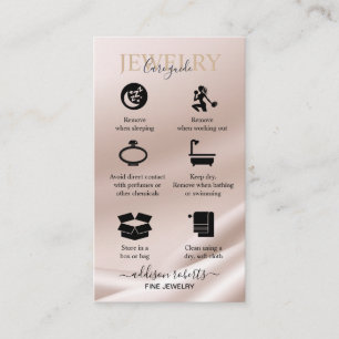 Gold glitter Jewellery Care  Business Card