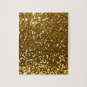 Gold Glitter Jigsaw Puzzle
