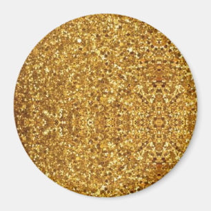 gold glitter Large, 3 Inch Circle Magnet