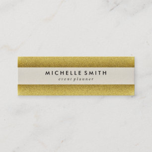 Gold Glitter Lavish Deluxe Mini Business Card