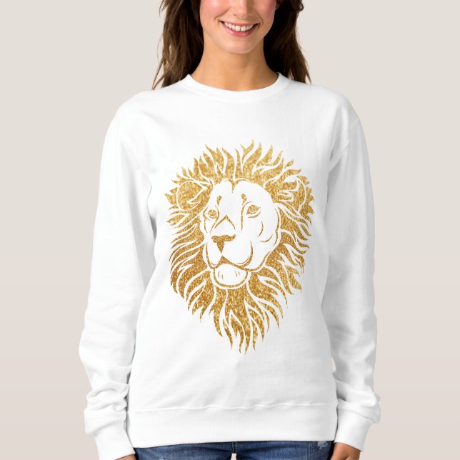 Gold Glitter | Lion Sweatshirt (Front)