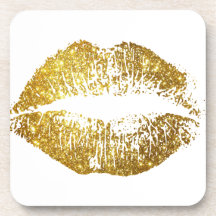 Gold Glitter Lips #2