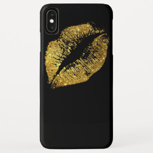 Gold Glitter Lips Case-Mate iPhone Case