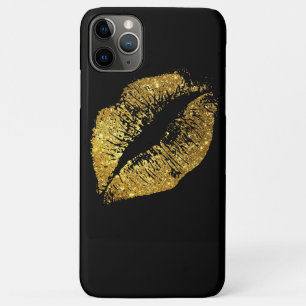 Gold Glitter Lips Case-Mate iPhone Case