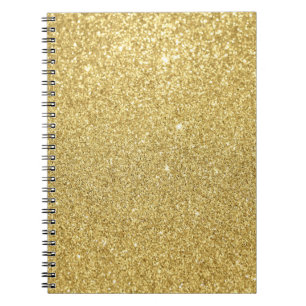 Gold glitter, luxurious, sparkling background. notebook