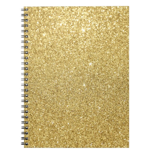 Gold glitter, luxurious, sparkling background. notebook (Front)