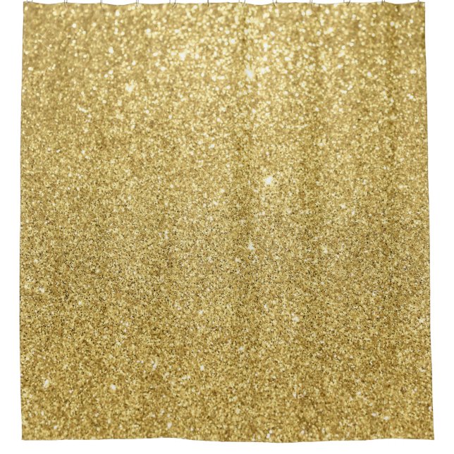 Gold glitter, luxurious, sparkling background. shower curtain (Front)
