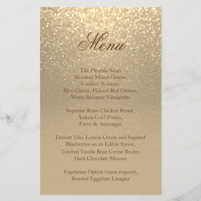 Gold Glitter - Menu (Front)