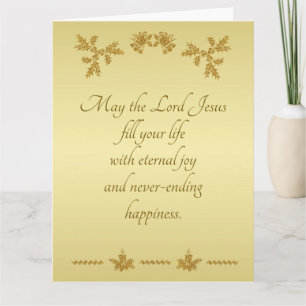 Gold Glitter Merry Christmas, Santa Claus on gold  Card