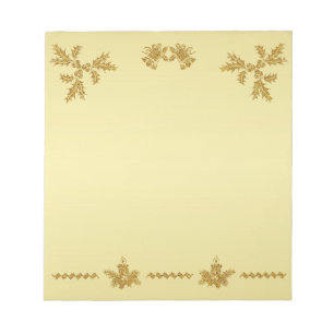 Gold Glitter Merry Christmas, Santa Claus on gold  Notepad