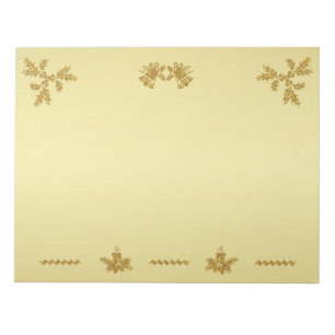 Gold Glitter Merry Christmas, Santa Claus on gold Notepad