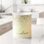 Gold Glitter Metal Monogram Glam Name Coffee Mug<br><div class="desc">Gold Faux Foil Metallic Sparkle Glitter Brushed Metal Monogram Name and Initial Coffee Cup or Mug. This makes the perfect sweet 16 birthday,  wedding,  bridal shower,  anniversary,  baby shower or bachelorette party gift for someone that loves glam luxury and chic styles.</div>