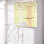 Gold Glitter Metal Monogram Glam Name Mini Basketball Hoop<br><div class="desc">Gold Faux Foil Metallic Sparkle Glitter Brushed Metal Monogram Name Mini Basketball Hoop. This makes the perfect sweet 16 birthday,  wedding,  bridal shower,  anniversary,  baby shower or bachelorette party gift for someone that loves glam luxury and chic styles.</div>