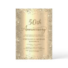 Gold Glitter Metallic 50th Wedding Anniversary