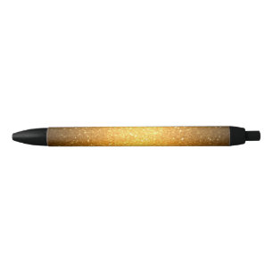 Gold Glitter Modern Elegant Shiny Template Black Ink Pen