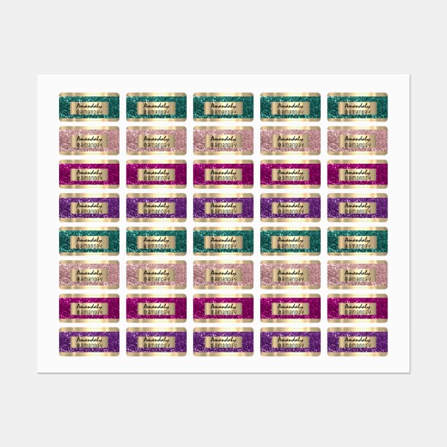 Gold Glitter Name Promotional Online Shop  (Sheet)