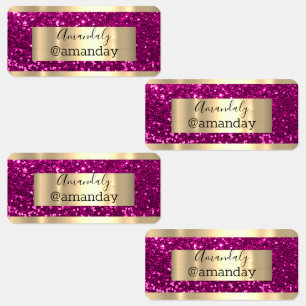Gold Glitter Name Promotional Product Pink Glam 