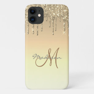 Gold Glitter Name Sparkles Glam Girly Sparkles Case-Mate iPhone Case