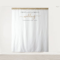Gold Glitter Names Wedding Photo Background 