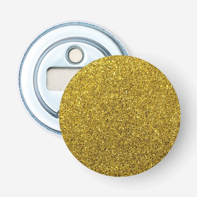 Gold Glitter Pattern Bottle Opener (Front)
