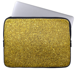 Gold Glitter Pattern Laptop Sleeve