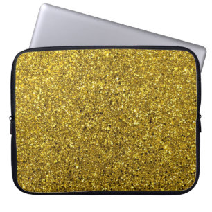 Gold Glitter Pattern Laptop Sleeve