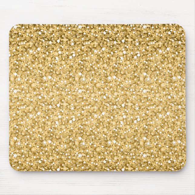 Gold Glitter Pattern Mouse Pad (Front)