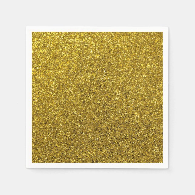 Gold Glitter Pattern Napkin (Front)