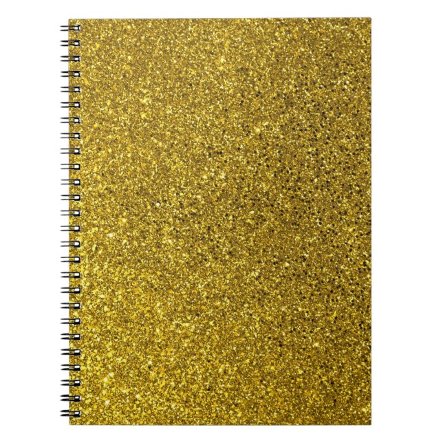 Gold Glitter Pattern Notebook (Front)