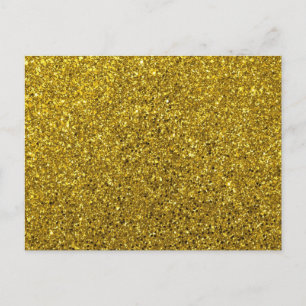Gold Glitter Pattern Postcard