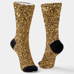 Gold glitter pattern  socks