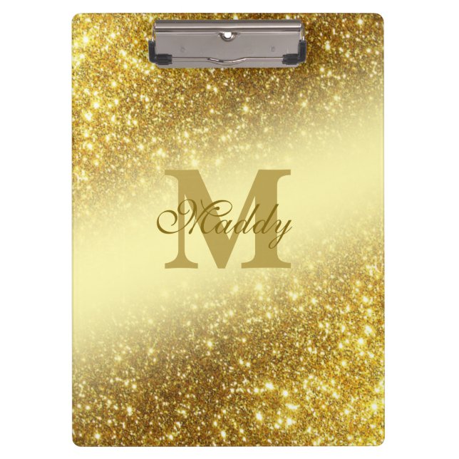 gold glitter personalised clipboard (Front)