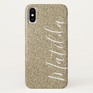 Gold Glitter Personalized Name Script  Case-Mate iPhone Case