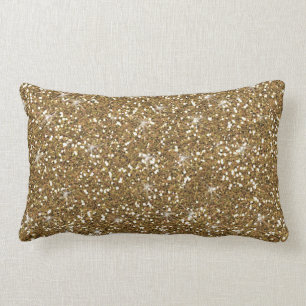 Gold Glitter Printed Lumbar Cushion