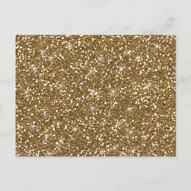 Gold Glitter Printed Postcard (Front)