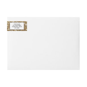 Gold Glitter Printed Wrap Around Label