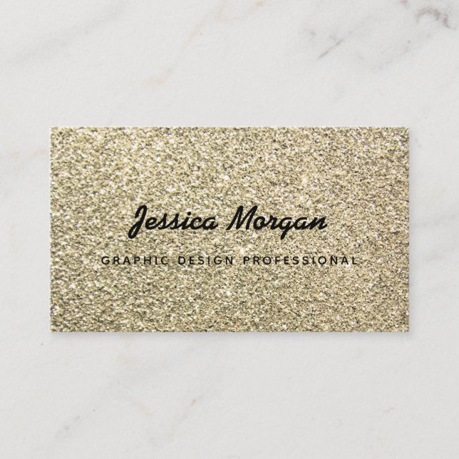 Gold Glitter Professional Business Cards (Front)