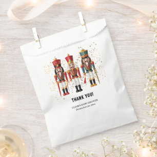 Gold Glitter Red & Blue Nutcracker Baby Shower Favour Bags