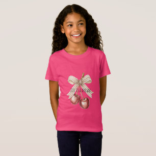 Gold Glitter Red Cherries T-Shirt