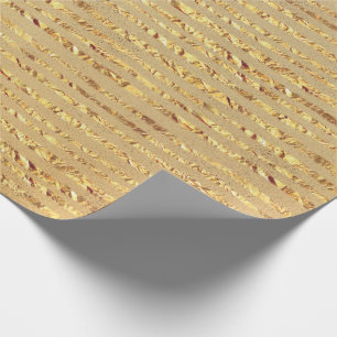 Gold Glitter Ribbon Design  Wrapping Paper