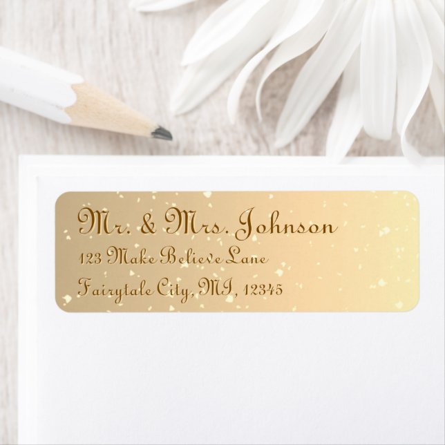 Gold Glitter Royal Wedding Calligraphy (Insitu)