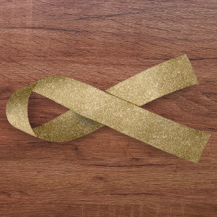 Gold Glitter Satin Ribbon