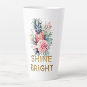 Gold Glitter Shine Pineapple Latte Mug
