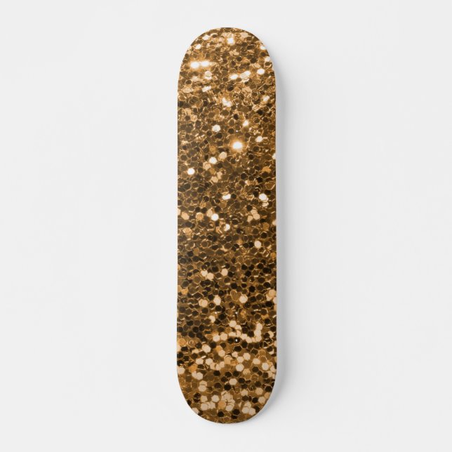 Gold Glitter Skateboard (Front)
