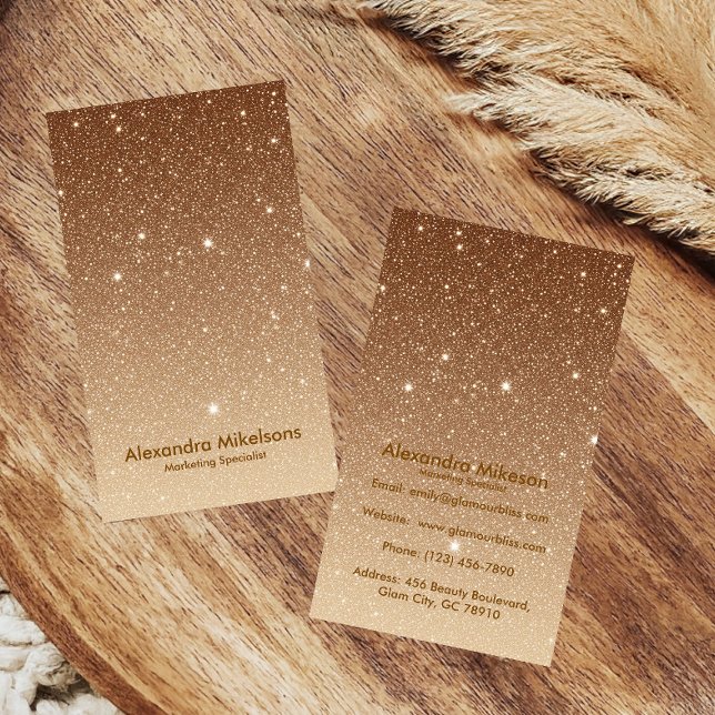 Gold Glitter Sparkle Business Card (Creator Uploaded)